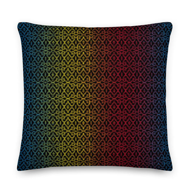 Shipibo Gradient - Square Pillow (L) - symbolika
