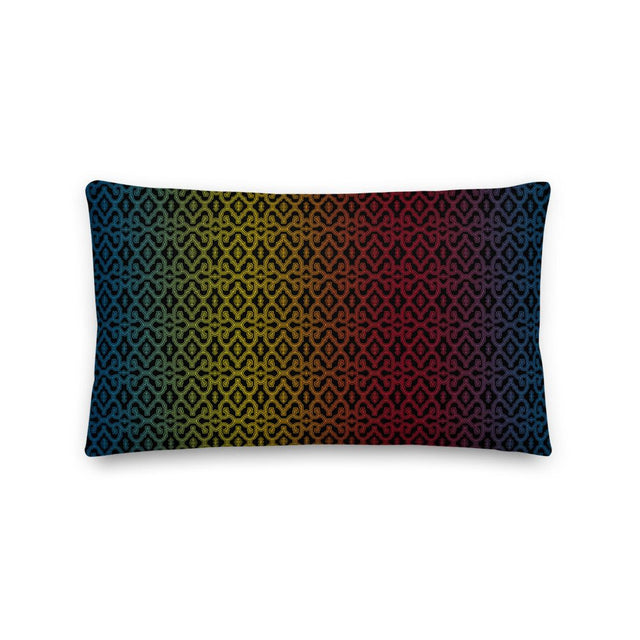 Shipibo Gradient - Rectangular Pillow - symbolika
