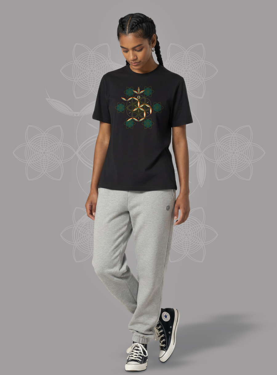 Flower of Life OM — Black — woman full