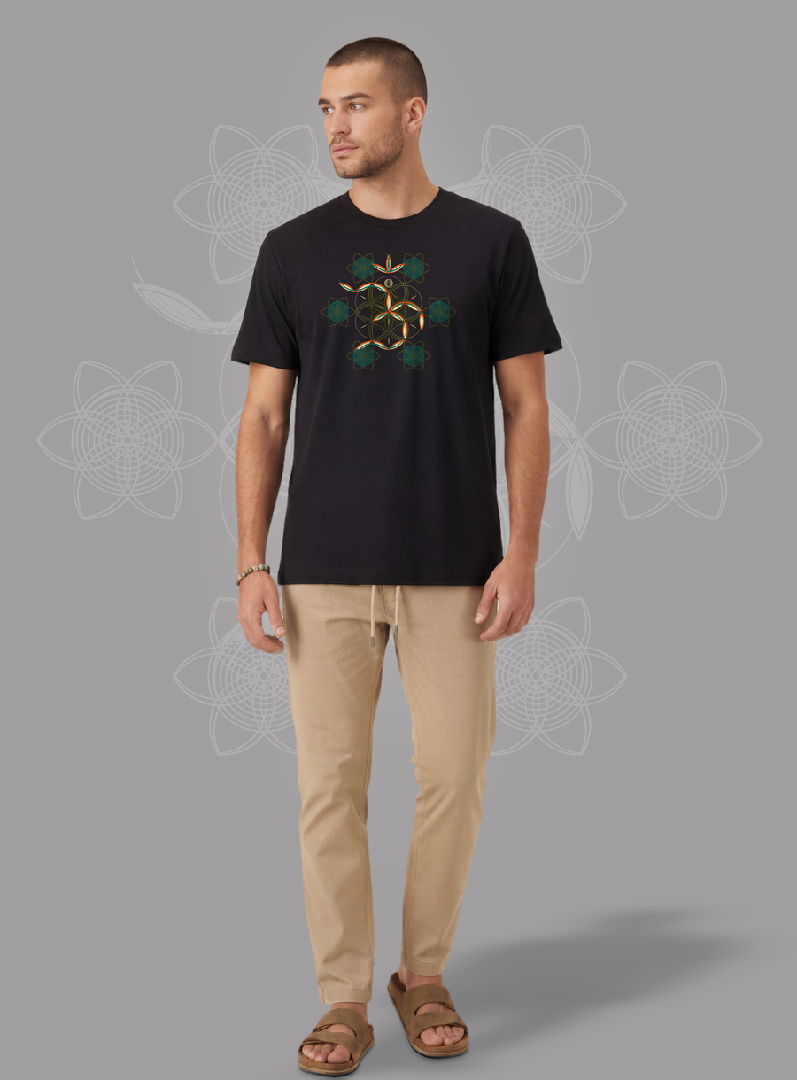 Flower of Life OM — Black — man full