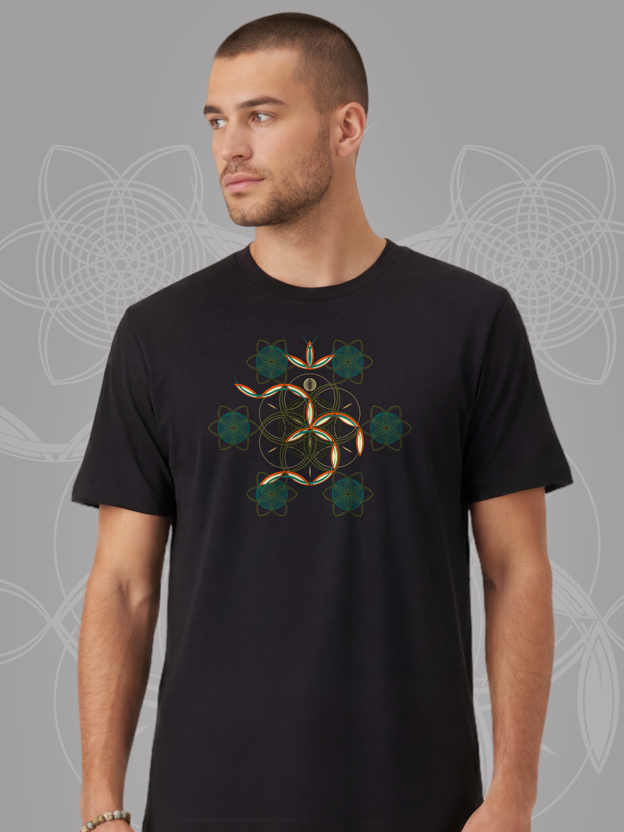 Flower of Life OM — Black — man bust