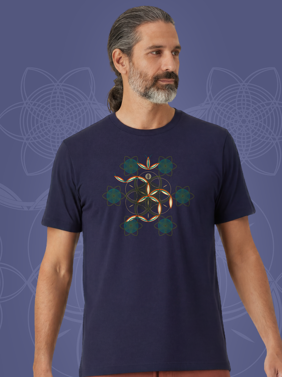 Flower of Life OM — Navy — man bust