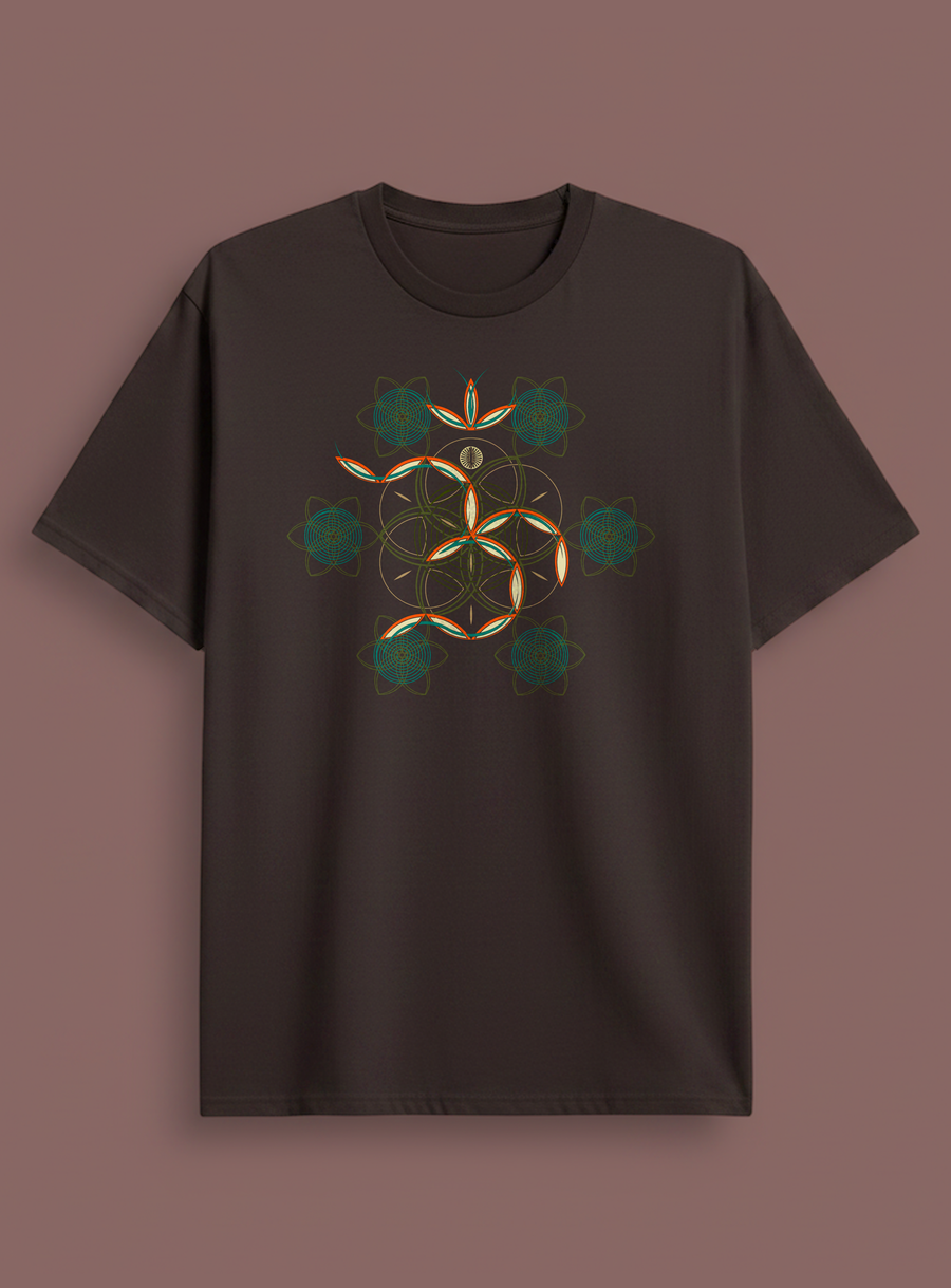 Flower of Life OM — Brown — flat