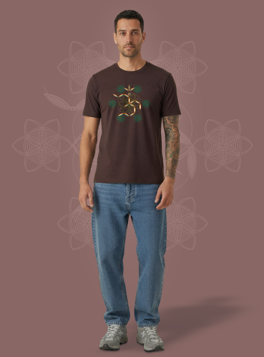 Flower of Life OM — Brown — man full