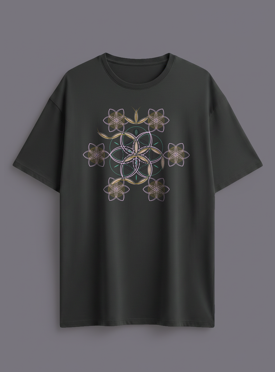 Flower of Life OM — Dark Grey — flat