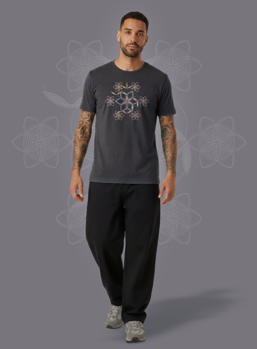 Flower of Life OM — Dark Grey — man full