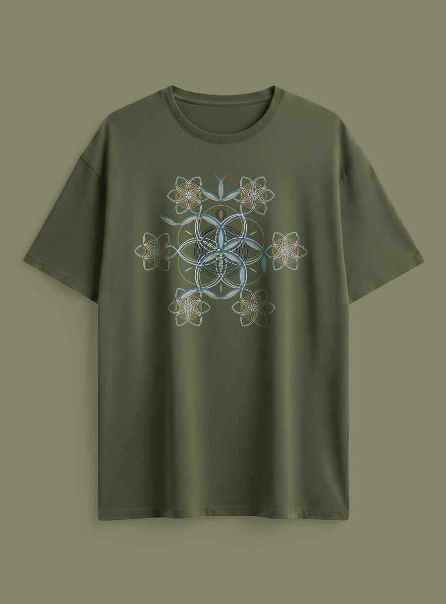 Flower of Life OM — Olive — flat