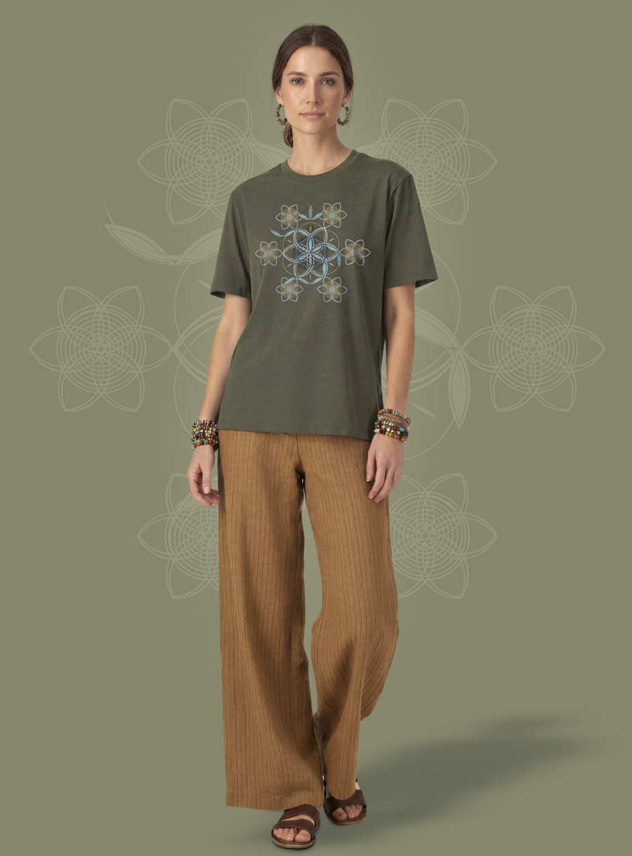 Flower of Life OM — Olive — woman full