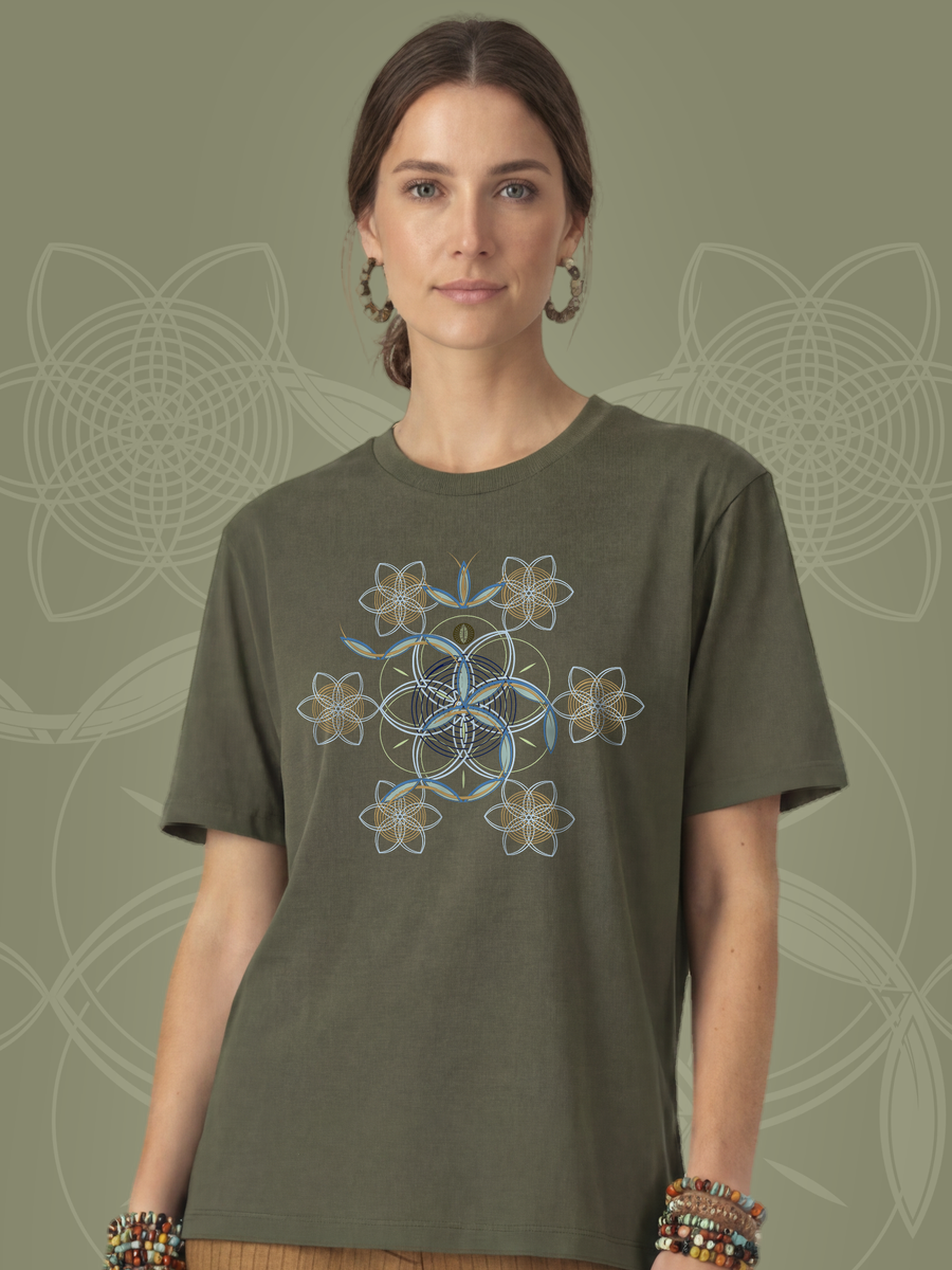 Flower of Life OM — Olive — woman bust