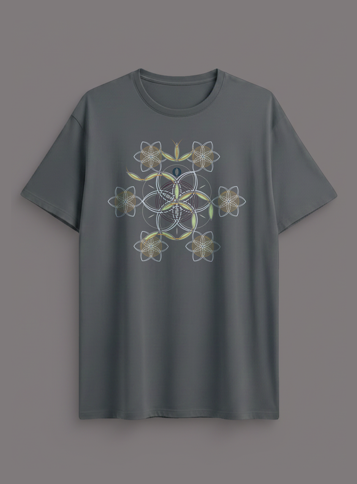 Flower of Life OM — Asphalt — flat