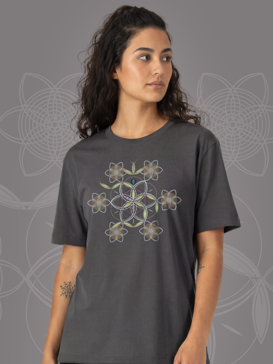 Flower of Life OM — Asphalt — woman bust