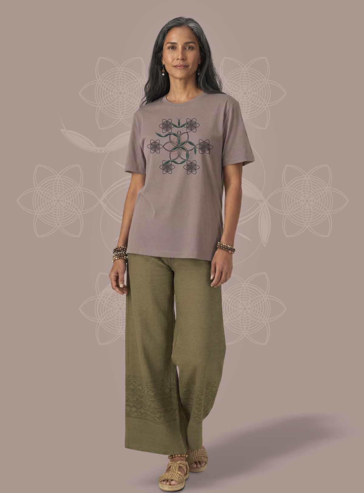 Flower of Life OM — Pebble — woman full