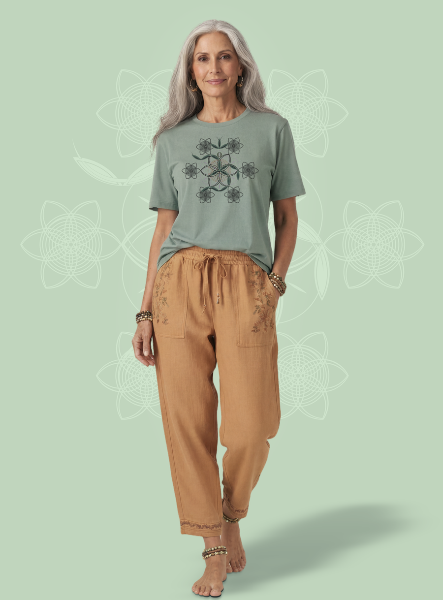 Flower of Life OM — Sage — woman full
