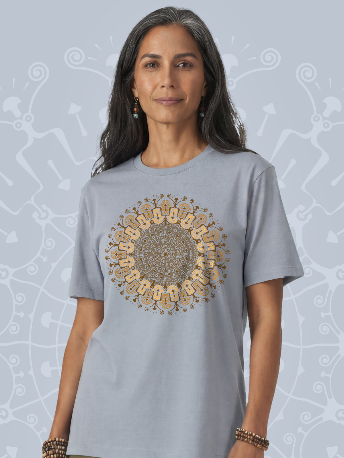Shrooms Hora — Light Blue — woman bust