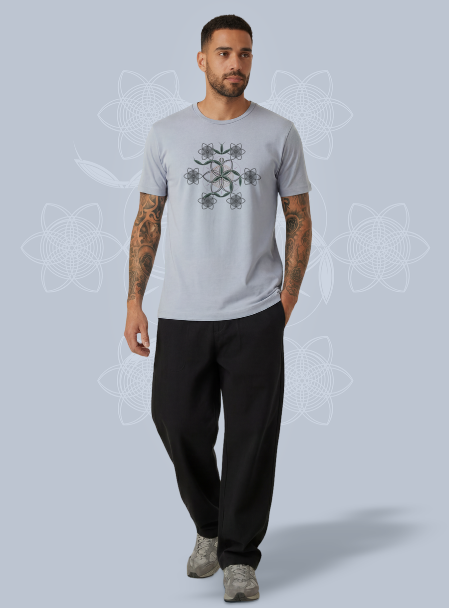 Flower of Life OM — Light Blue — man full