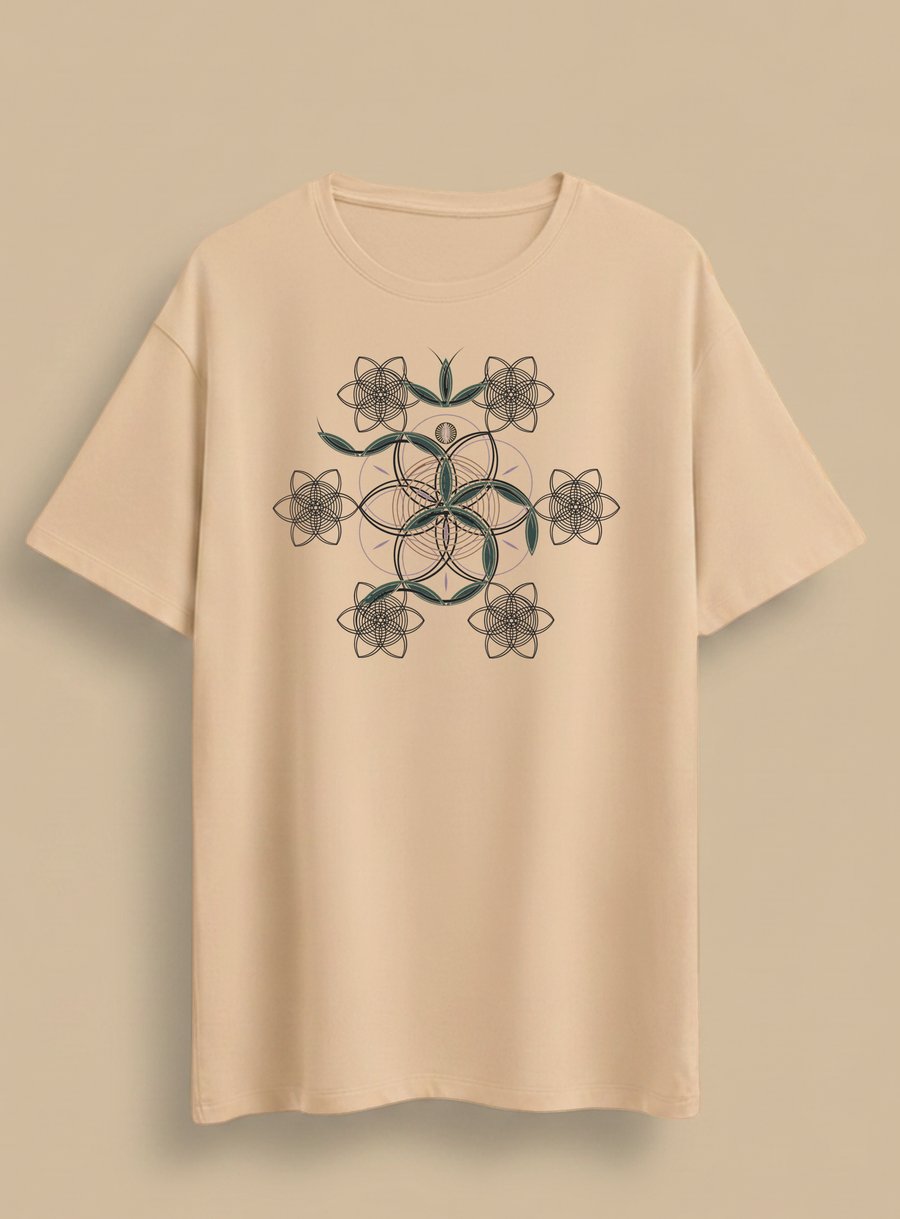 Flower of Life OM — Soft Cream — flat
