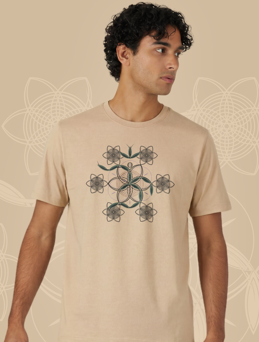 Flower of Life OM — Soft Cream — man bust