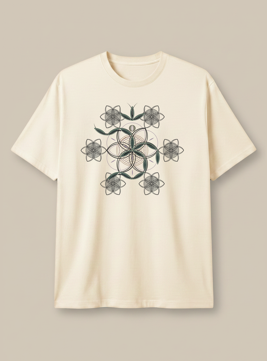 Flower of Life OM — Natural — flat