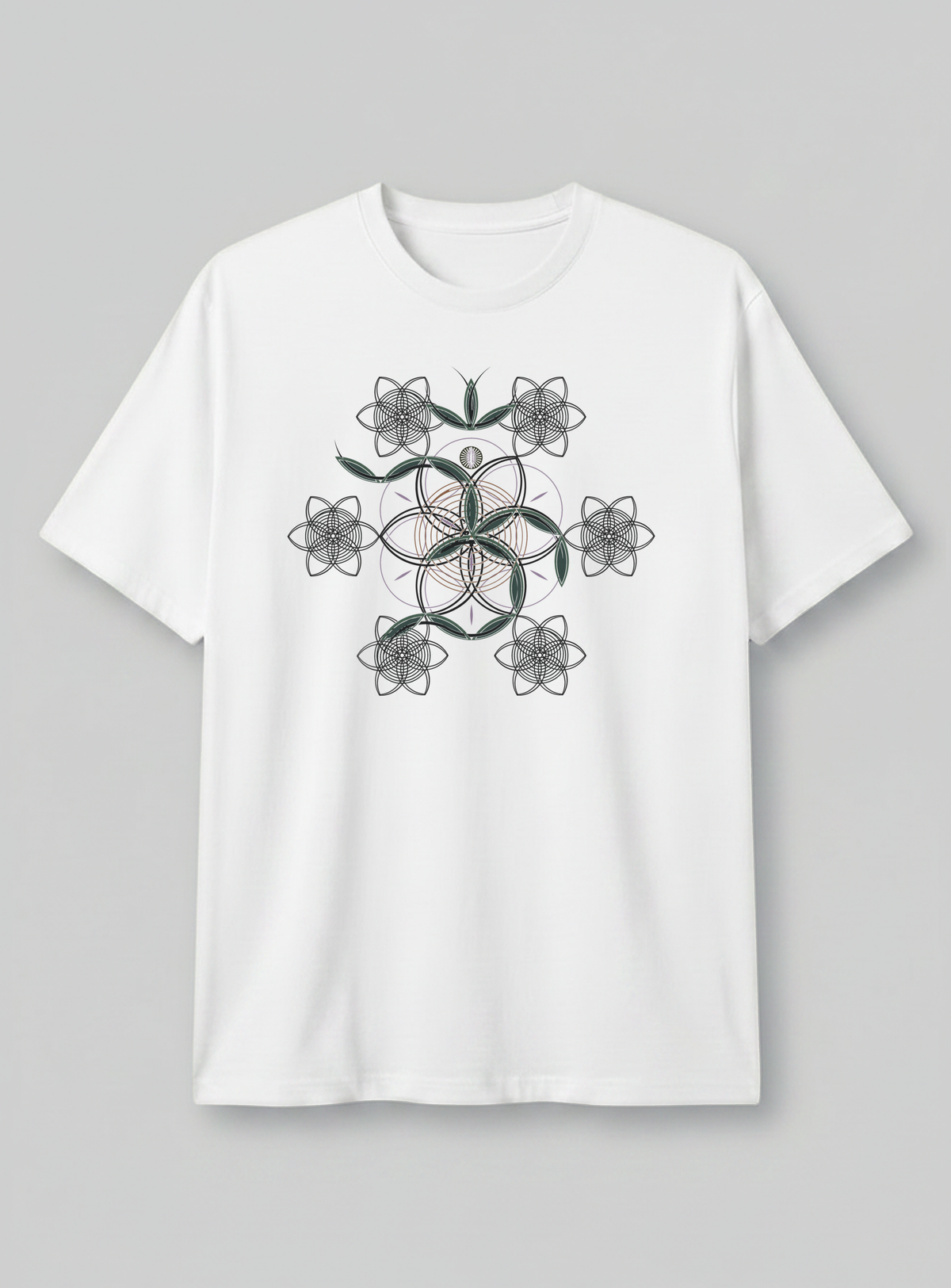 Flower of Life OM — White — flat