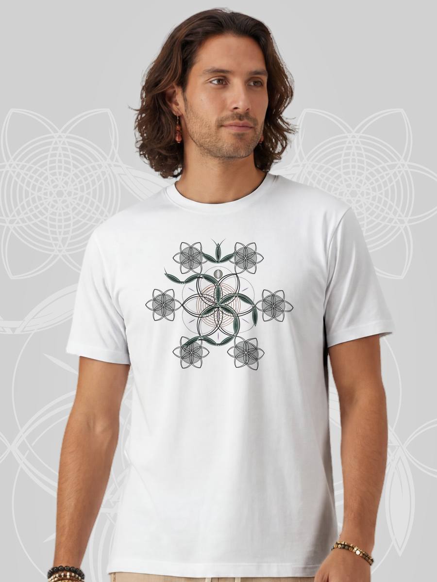 Flower of Life OM — White — man bust