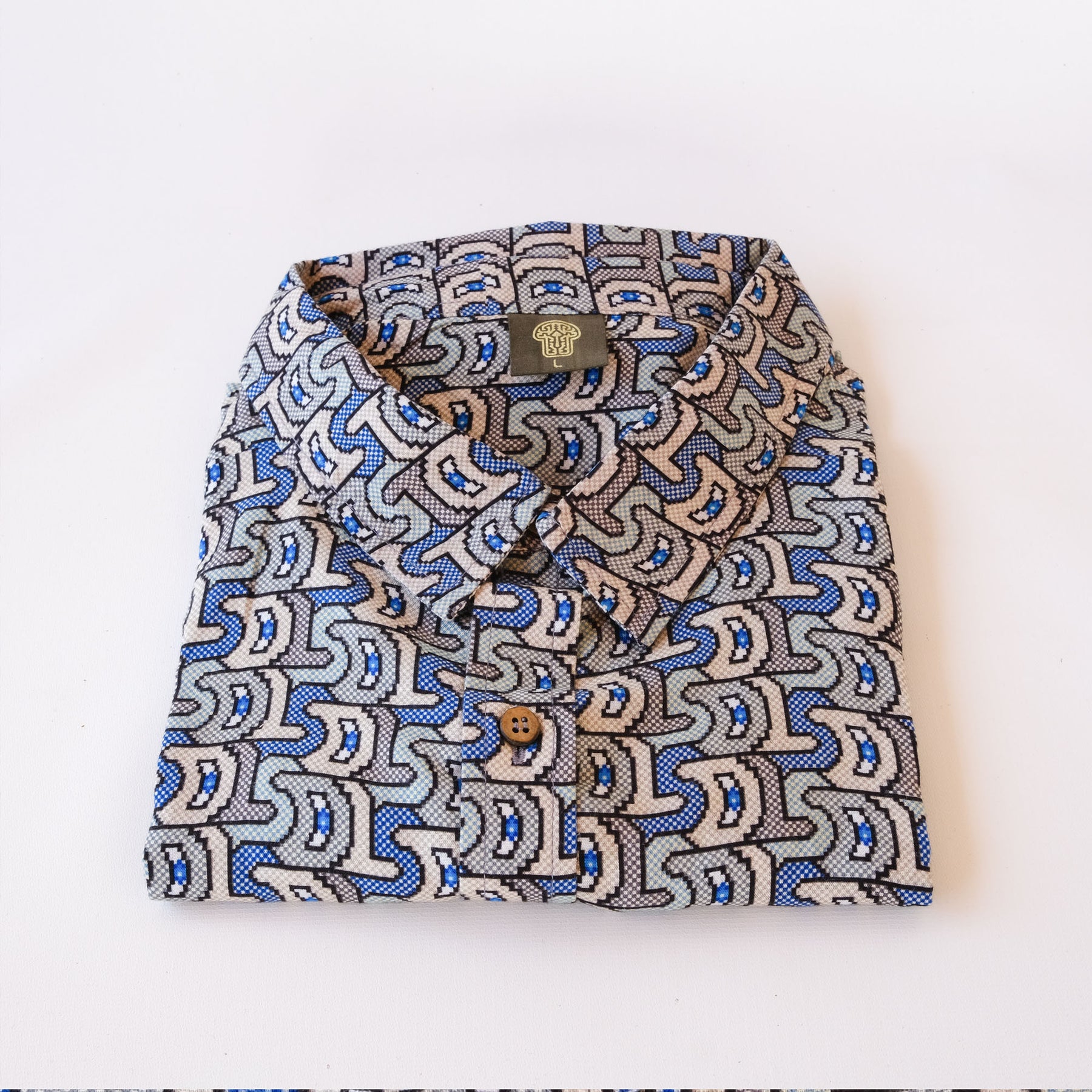 DIGITAL LSD Half Sleeve Button Up Shirt - symbolika