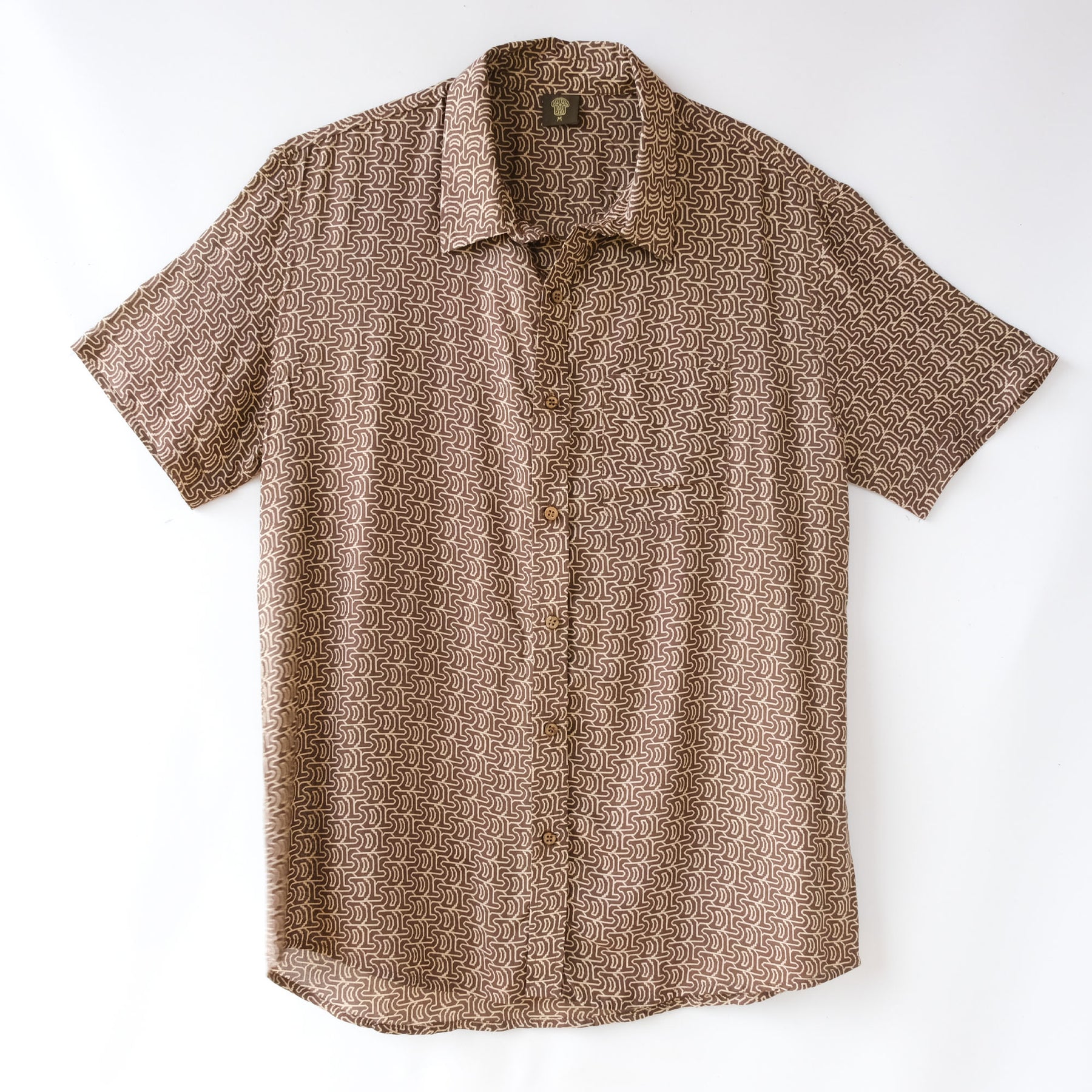 LSD DISCHARGE Half Sleeve Button Up Shirt - symbolika