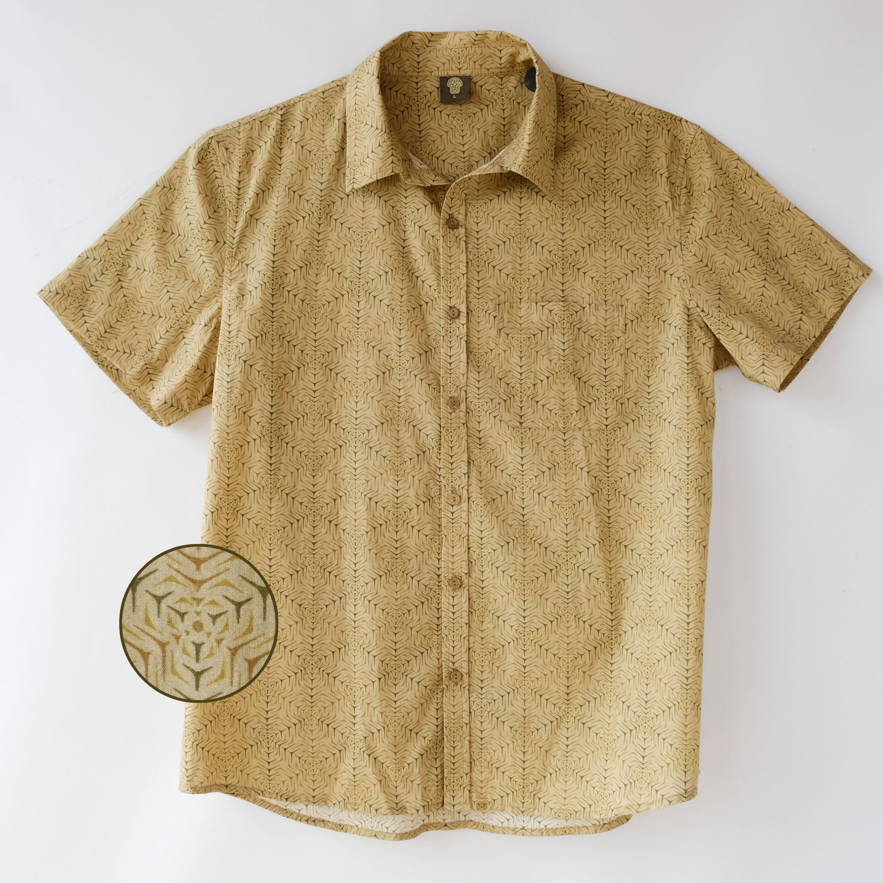 Molekula Half Sleeve Button Up Shirt - symbolika