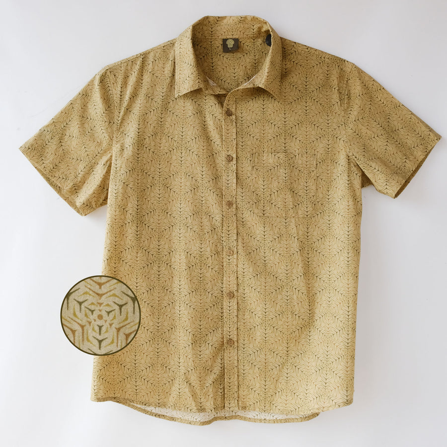 Molekula Half Sleeve Button Up Shirt - symbolika