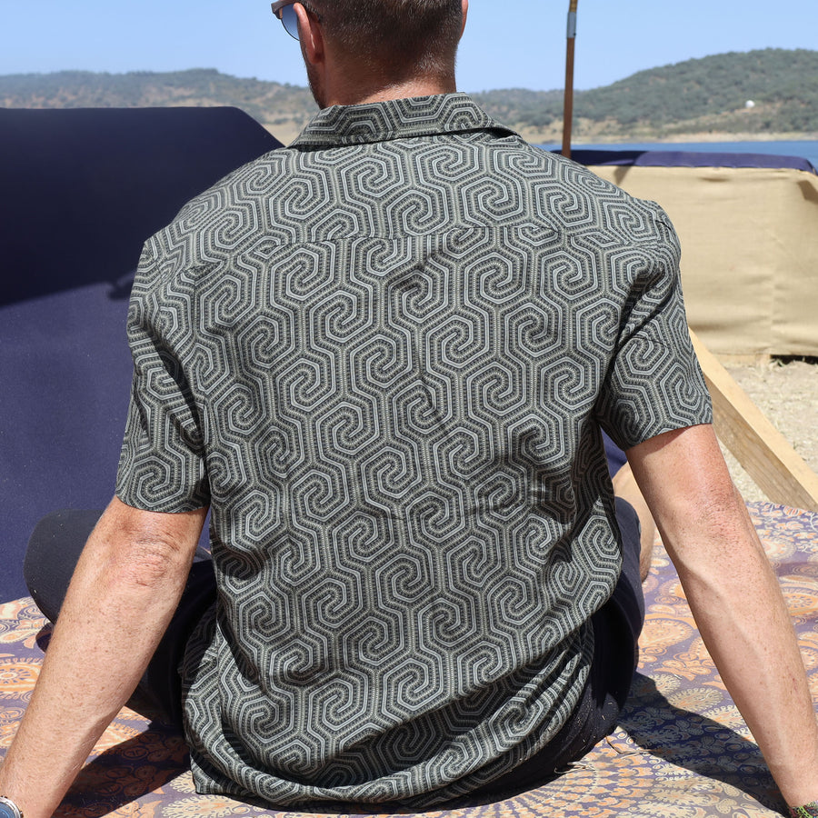 MORCELS Half Sleeve Button Up Shirt - symbolika