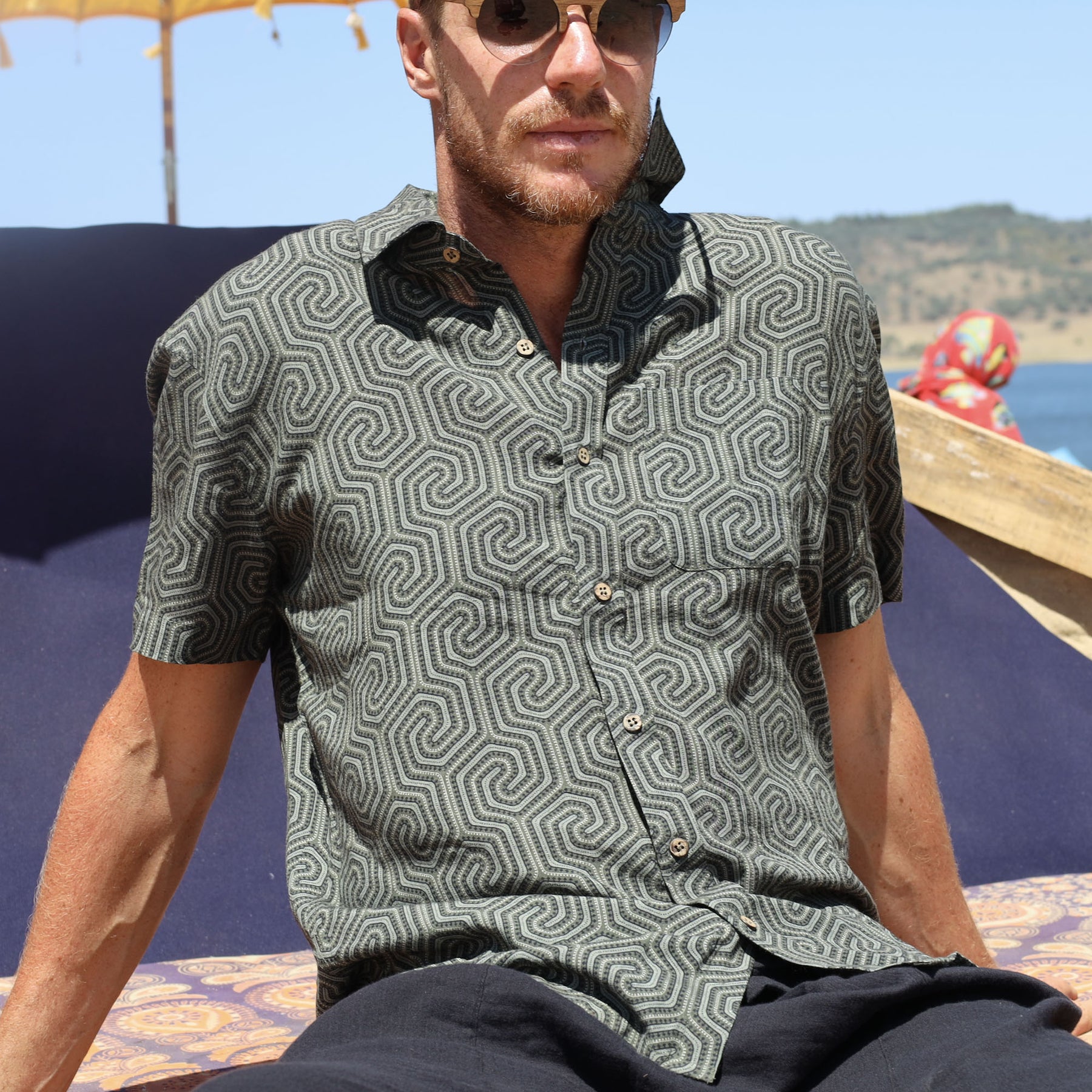 MORCELS Half Sleeve Button Up Shirt - symbolika