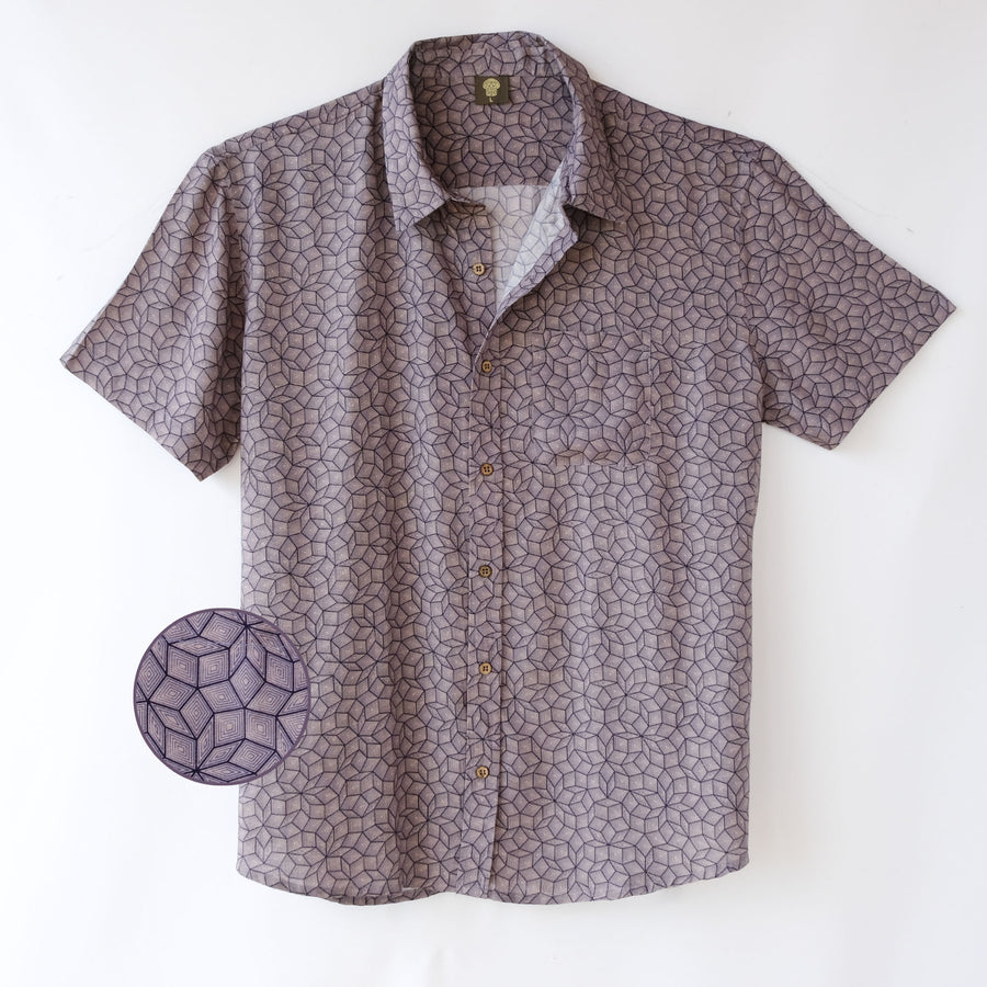 PENROSE Half Sleeve Button Up Shirt - symbolika