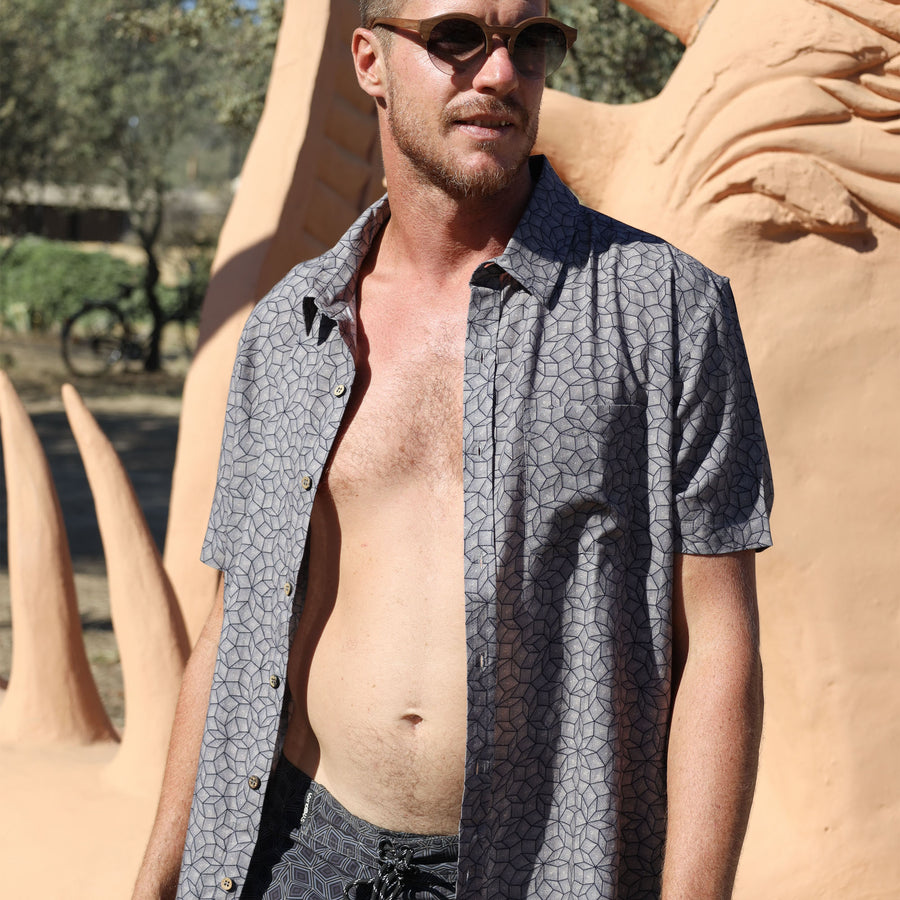 PENROSE Half Sleeve Button Up Shirt - symbolika