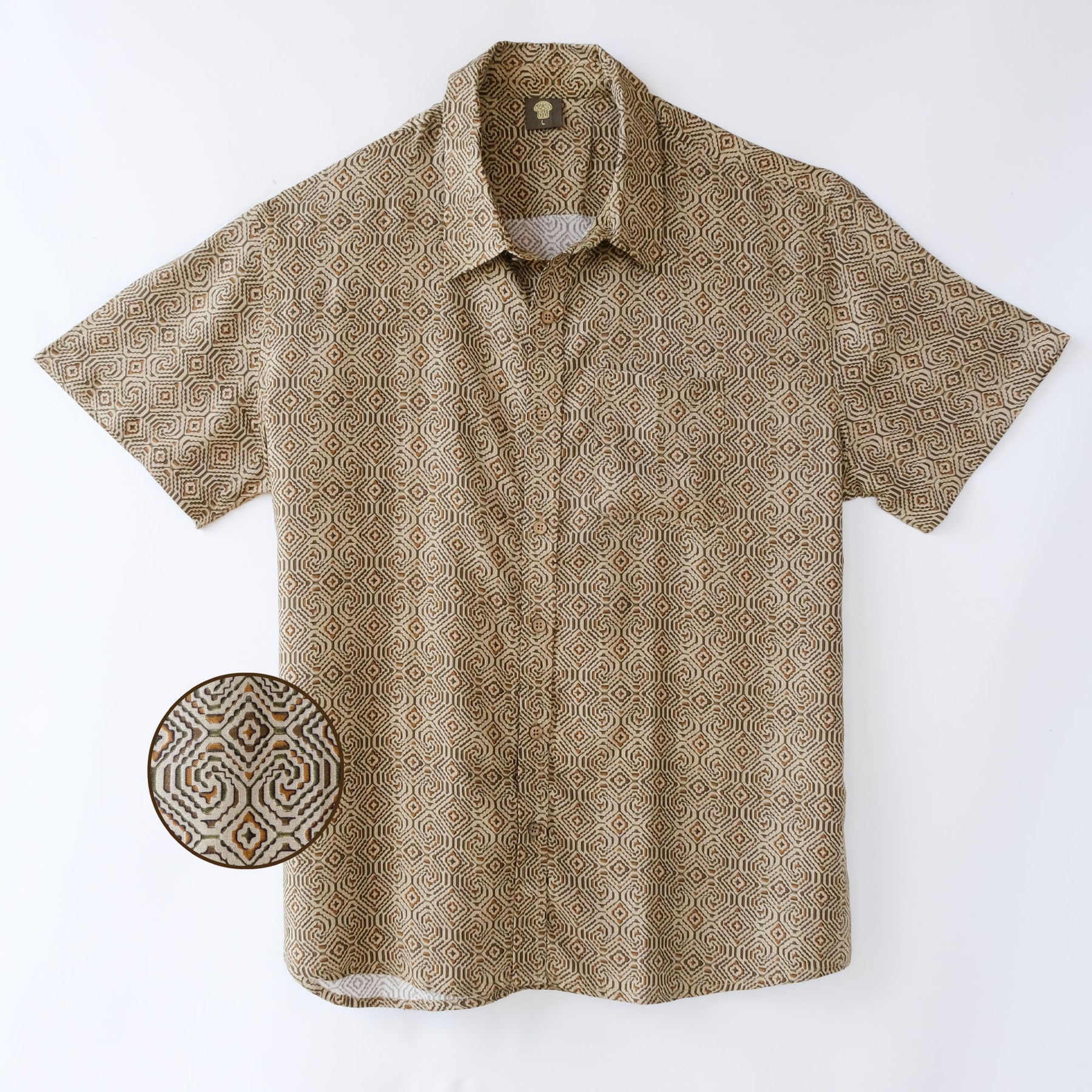 SHIPIBO CONIBO Half Sleeve Button Up Shirt - symbolika