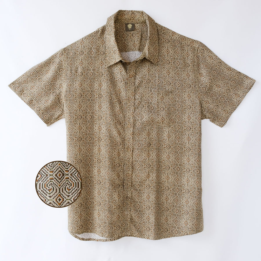SHIPIBO CONIBO Half Sleeve Button Up Shirt - symbolika