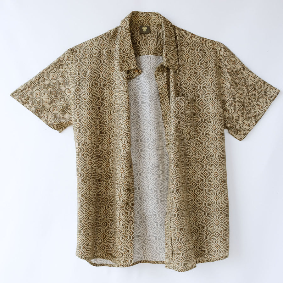 SHIPIBO CONIBO Half Sleeve Button Up Shirt - symbolika