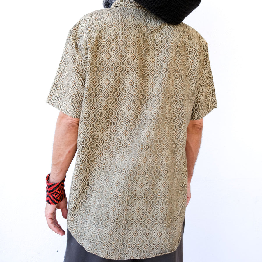 SHIPIBO CONIBO Half Sleeve Button Up Shirt - symbolika