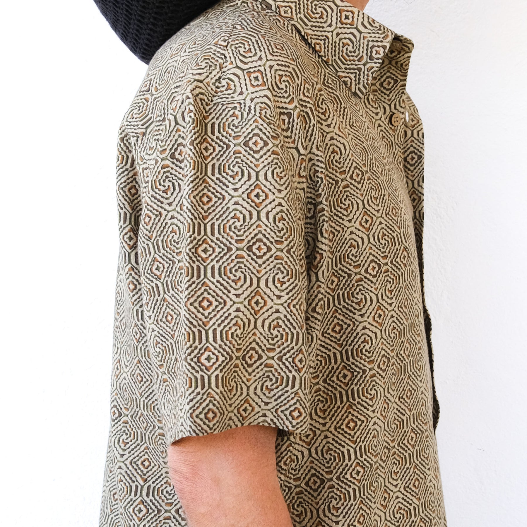 SHIPIBO CONIBO Half Sleeve Button Up Shirt - symbolika
