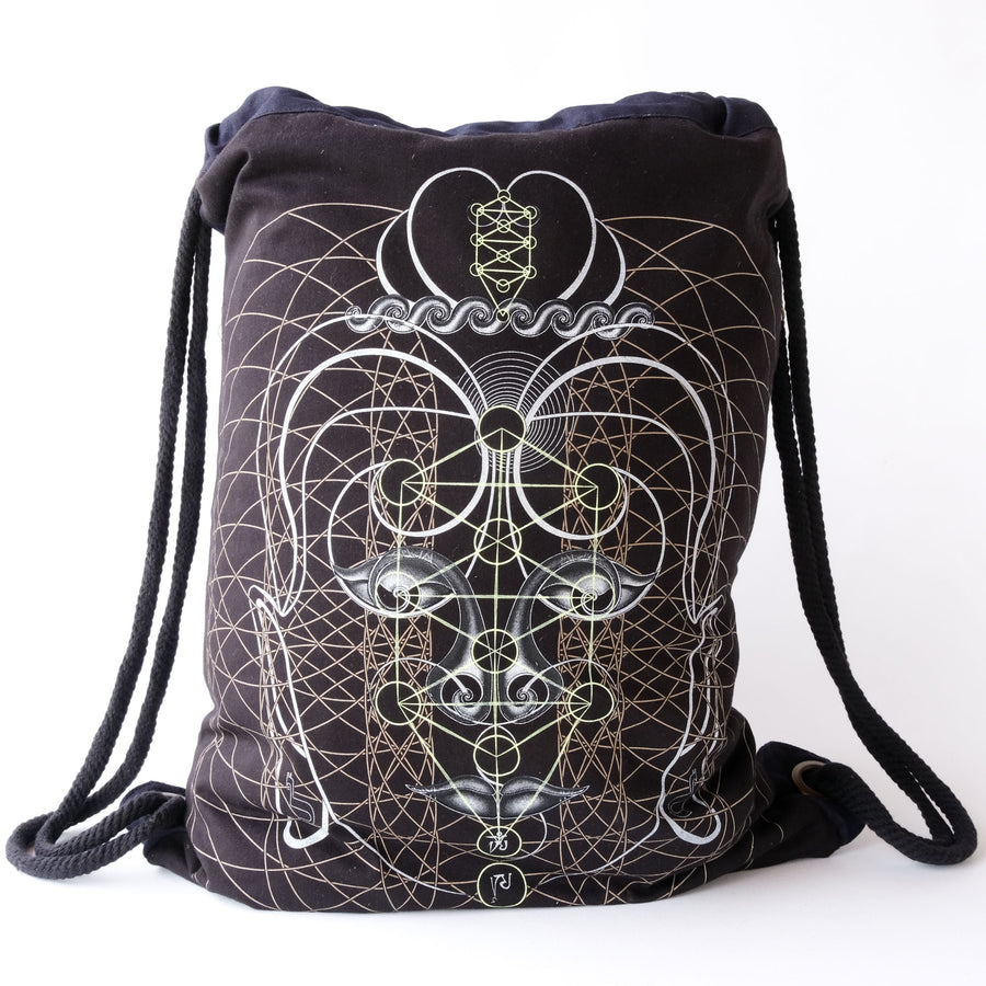 Buddha Vibes Hung Drawstring Bag - Wearable Psychedelic Art by Symbolika