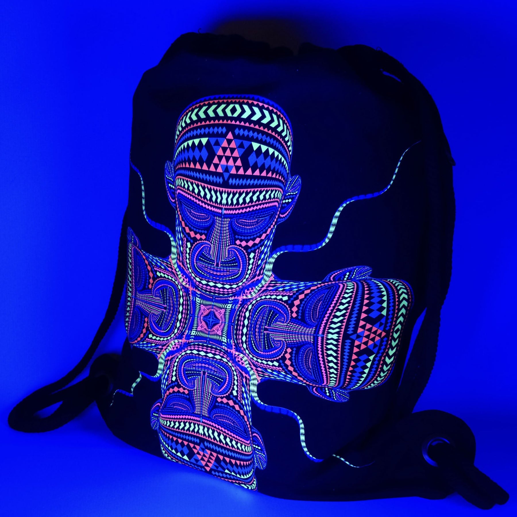Chango Drawstring Bag - Wearable Psychedelic Art by Symbolika
