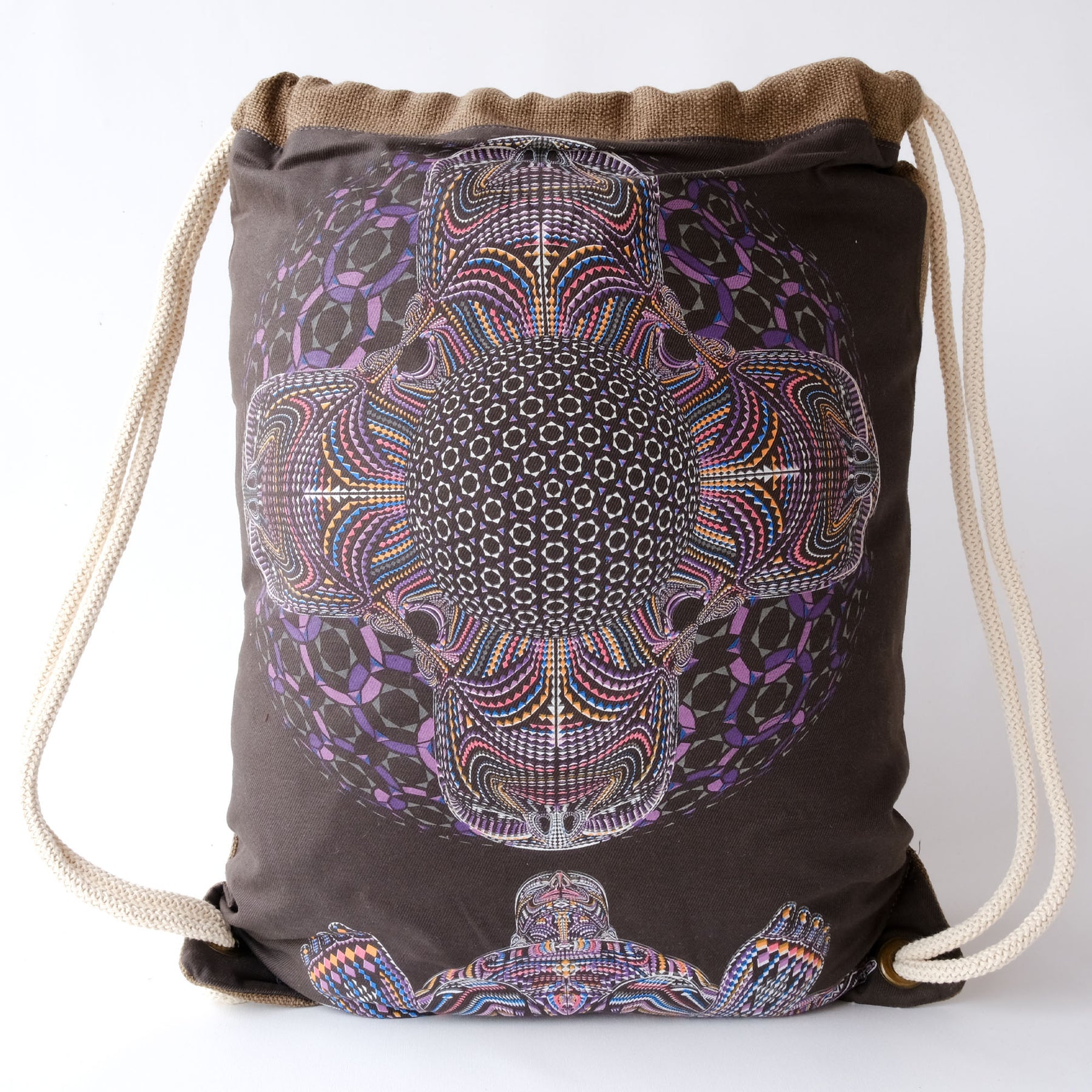 DMT HD Drawstring Bag — Psychedelic Mandala Art Drawstring Bag - Festival Fashion by Symbolika