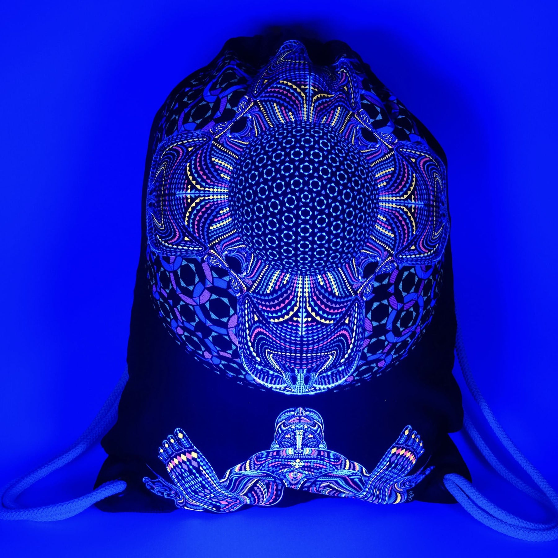 DMT HD Drawstring Bag — Psychedelic Mandala Art Drawstring Bag - Image 2 by Symbolika