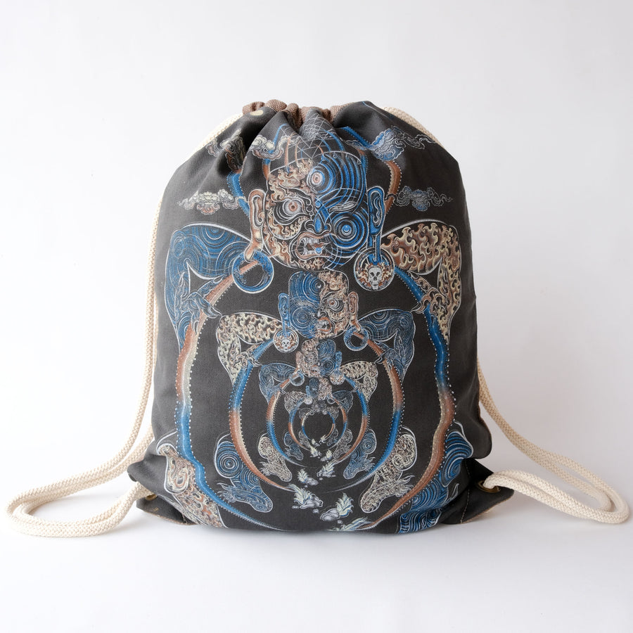 Yogabhoga Drawstring Bag Drawstring Bag - Front View by Symbolika