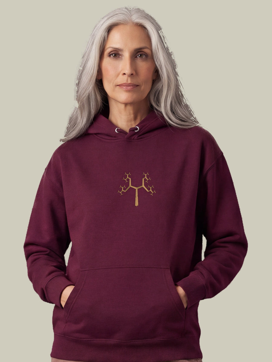Fractal Tree — Maroon — woman bust