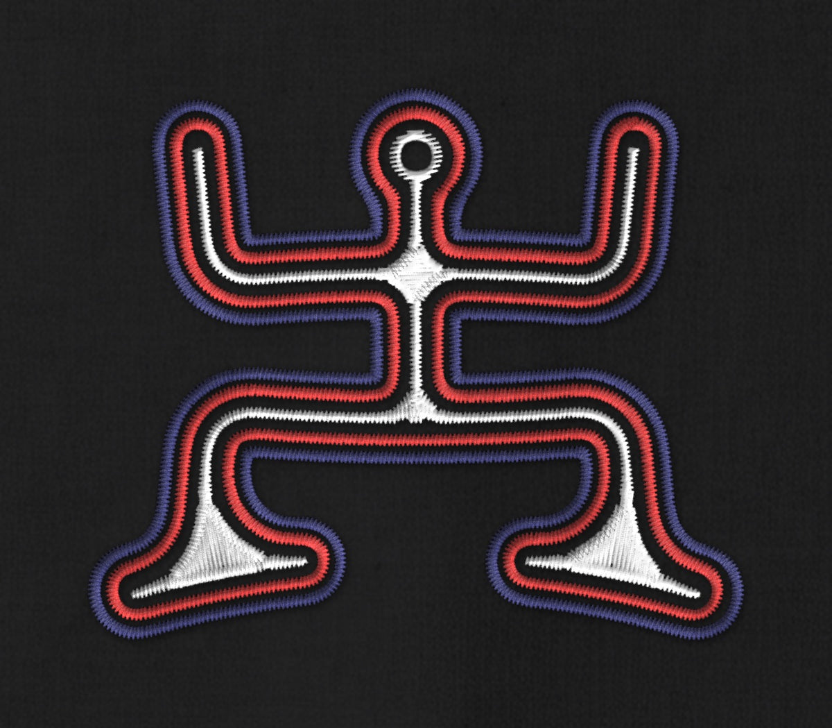 Psychedelic Party — Black — stitching