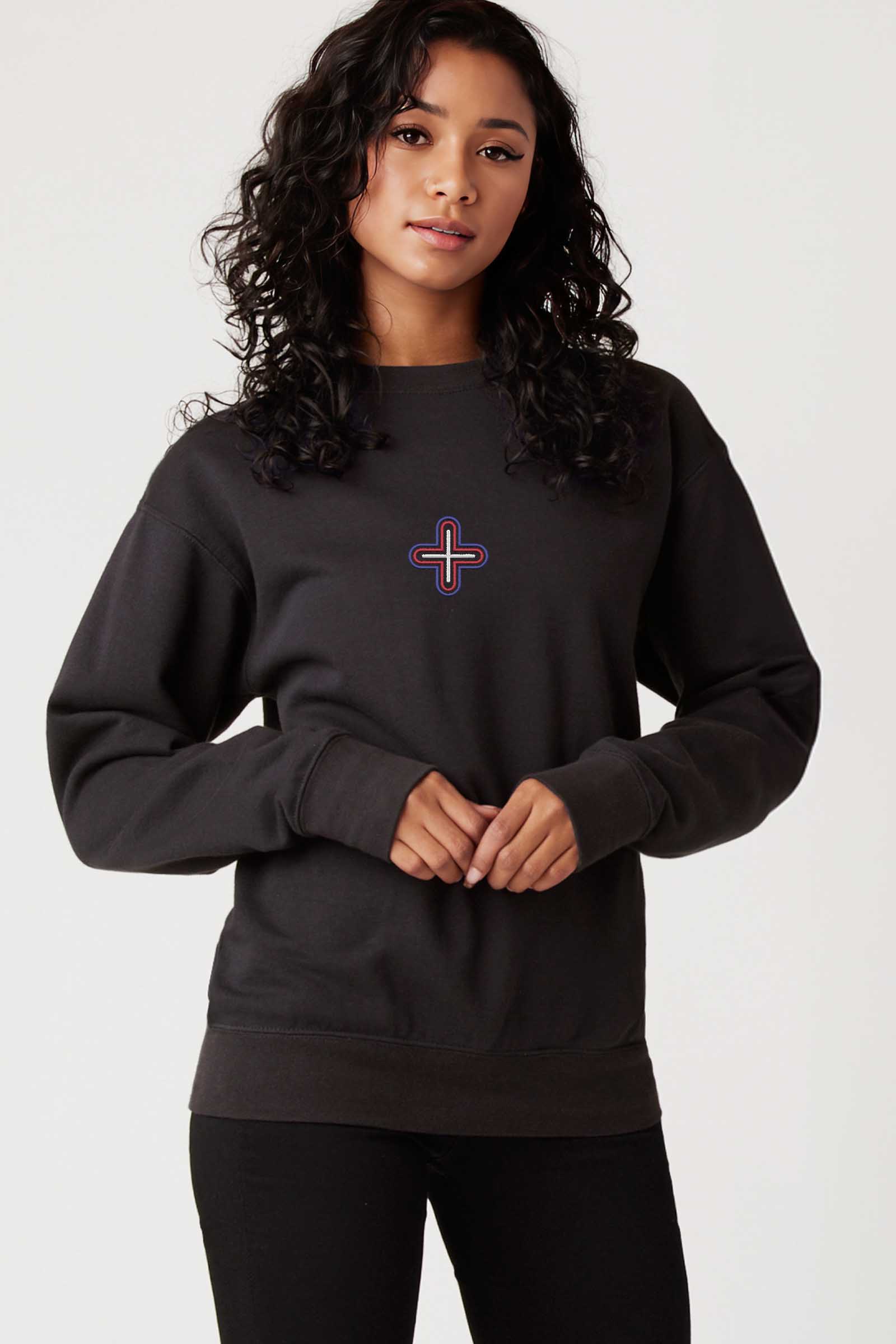 Plus - Colorfull Embroidery Women Sweatshirt - symbolika