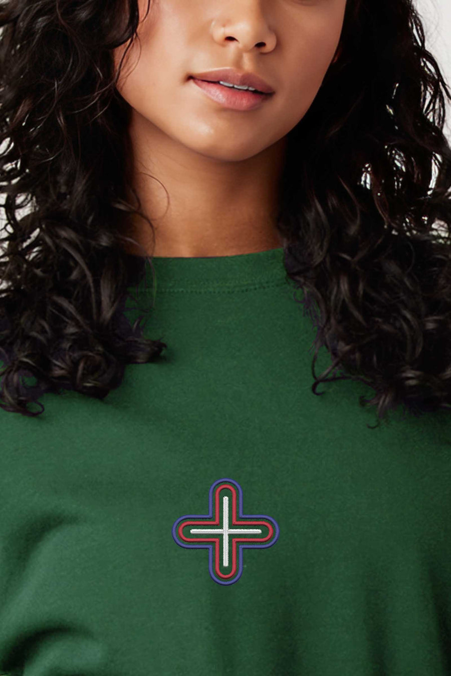 Plus - Colorfull Embroidery Women Sweatshirt - symbolika