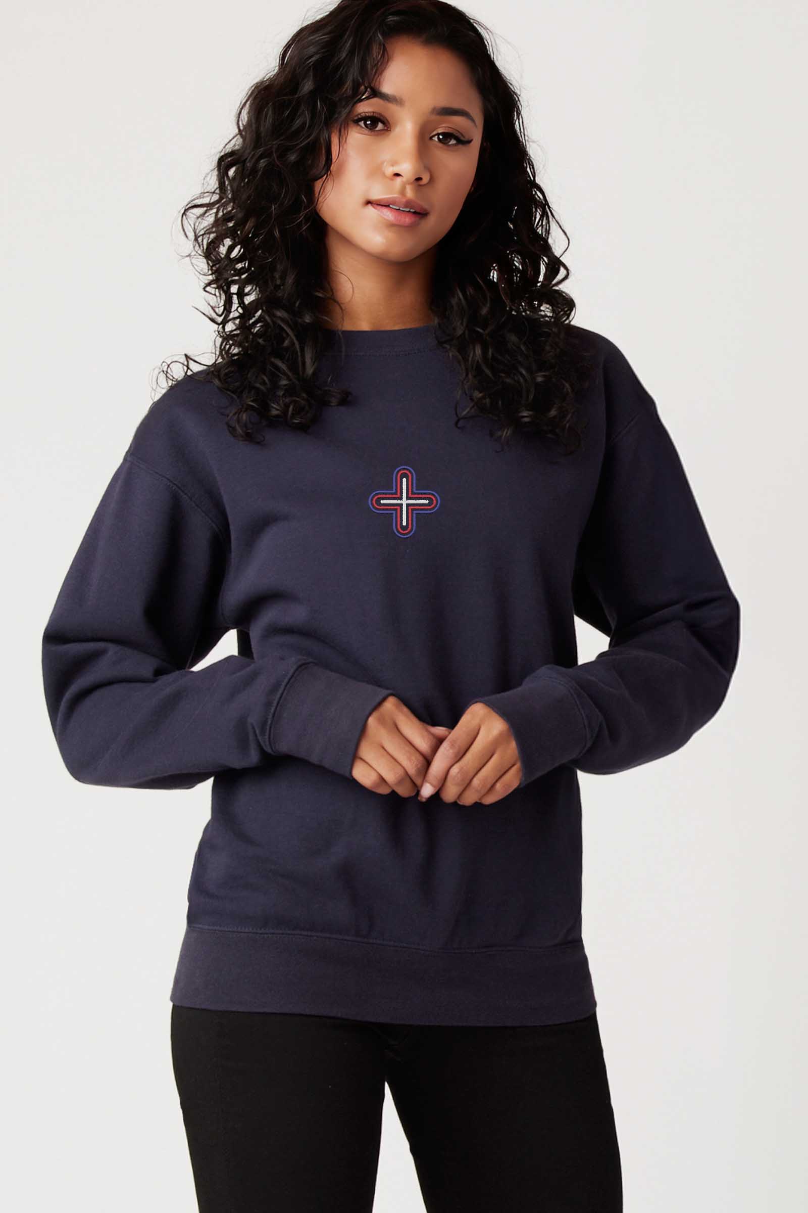 Plus - Colorfull Embroidery Women Sweatshirt - symbolika