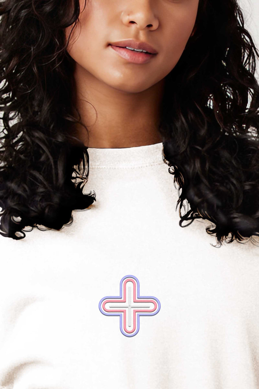 Plus - Colorfull Embroidery Women Sweatshirt - symbolika