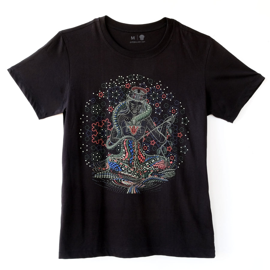 Song Weaving T-Shirt Black — Image 6 by Symbolika