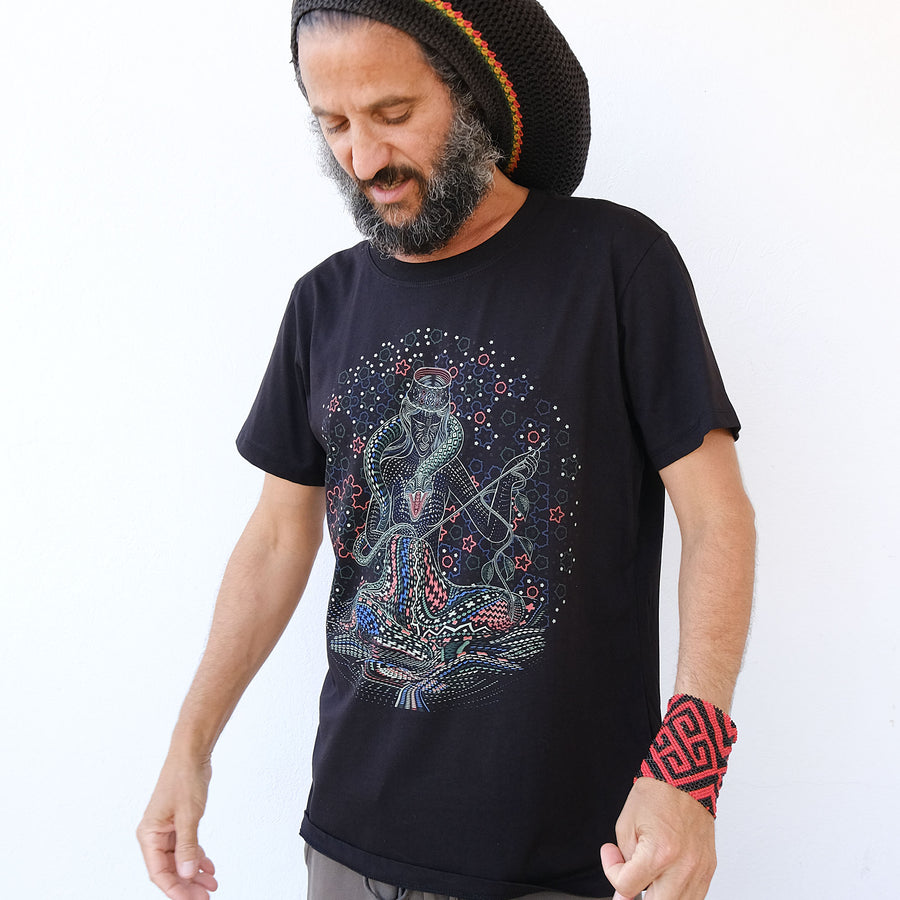 Song Weaving T-Shirt Black — Image 5 by Symbolika